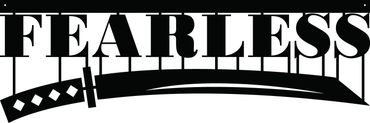 Fearless logo used in metalwork artwork design