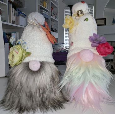 Gnomes - made with socks, rice and accoutrements