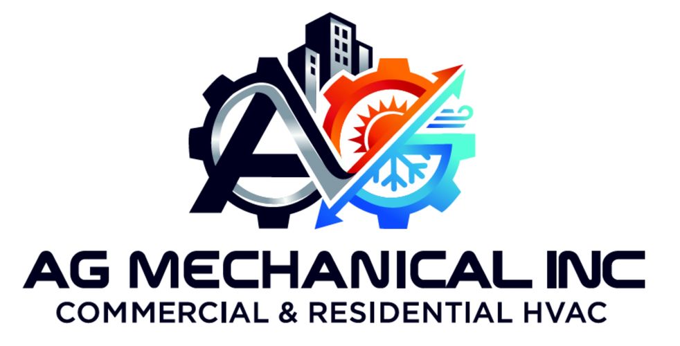 Logo for AG Mechanical Inc, specializing in commercial and residential HVAC services.