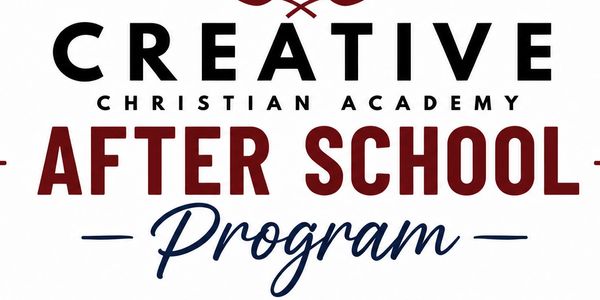 Creative Christian Academy After School Program logo with bold text.