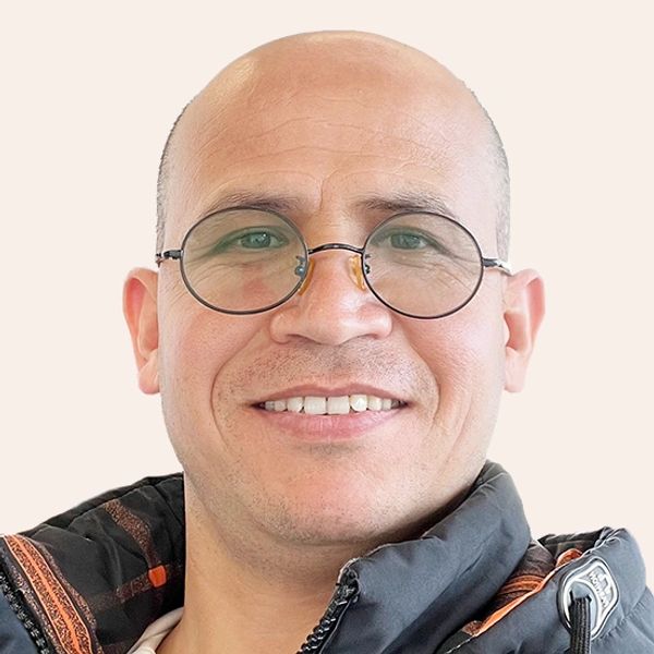 Portrait of Afghan artist and professor Sabir