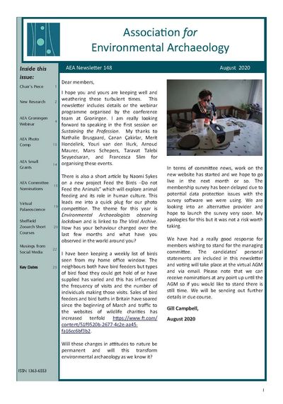 Front page of a recent Newsletter
