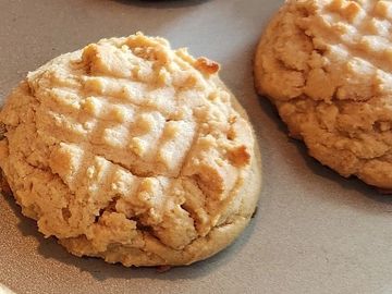 homemade peanut butter cookies warm from the oven