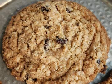 homemade oatmeal raisin cookies straight from oven