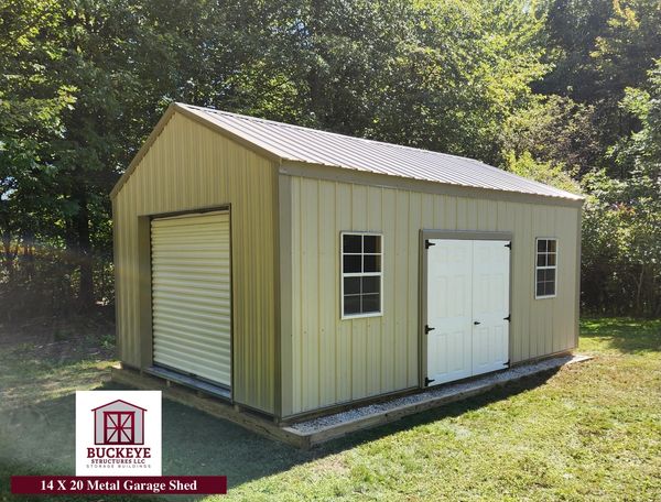 14 x 20 Metal Garage Shed