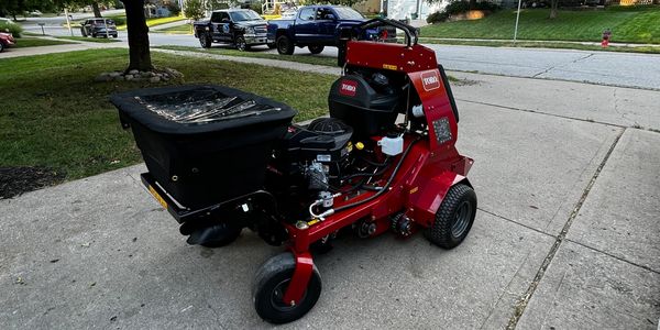Toro 30-inch aerator, with a seed box.