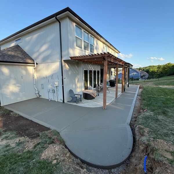 New concrete installation By Penny Creek Landscape & Construction