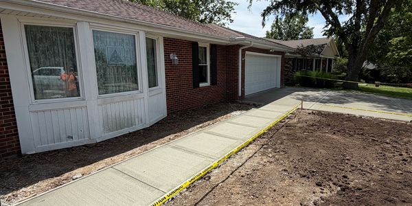 Concrete walkway and driveway replacement