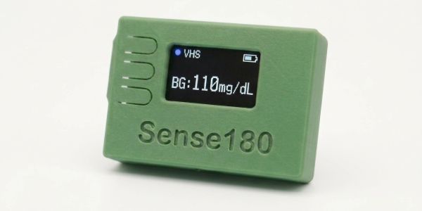 Green Sense180 device showing blood glucose level.