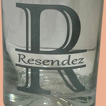 Personalized Rock Glass with Monogram 
$10.00