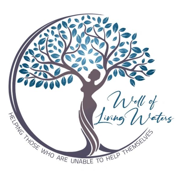 Logo of a woman-tree figure with the text 'Well of Living Waters'.