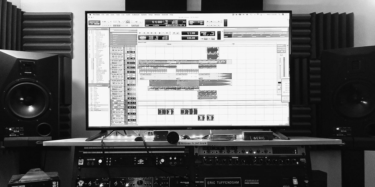 Recording studio control room