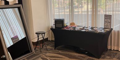 Mirror me Photo booth and prop table