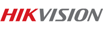 Hikvision logo with bold red and gray text.