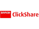 ClickShare logo in red with a rectangular icon on the left.