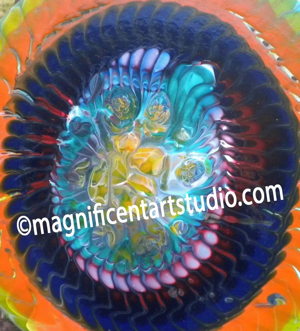 Yellowstone Hotspring
11 7/8" Diameter
Acrylic on Canvas