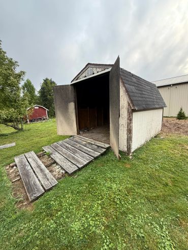 Old wooden shed ready for Demo