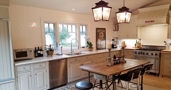 Green kitchen remodel using salvaged materials