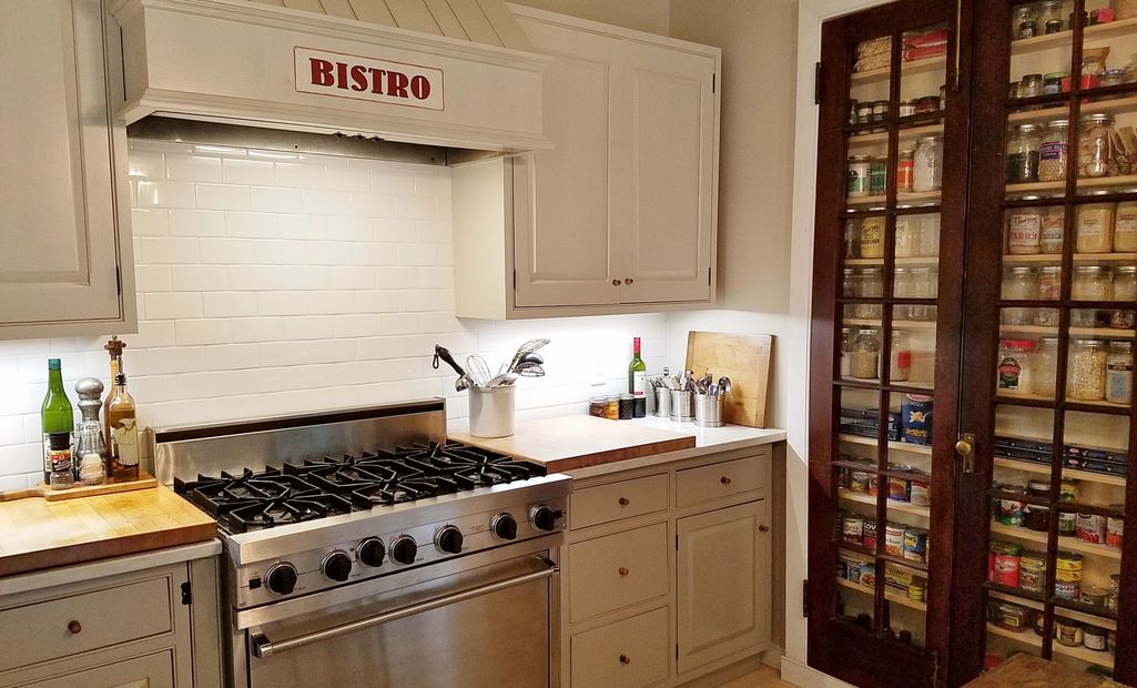 Green kitchen remodel using salvaged materials