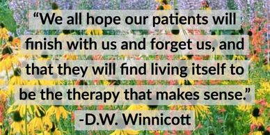 "We all hope our patients will finish with us and forget us." -D.W. Winnicott