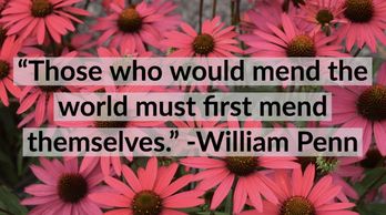 “Those who would mend the world must first mend themselves.” -William Penn