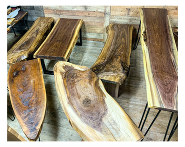 Black Walnut Benches and Coffee Tables