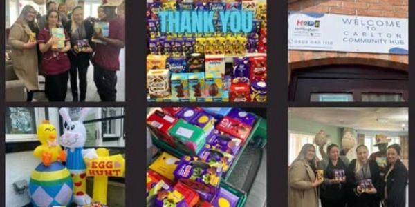 TRENT SAFETY SERVICES EASTER EGG APPPEAL VOLUNTEERING CHARITY SALVATION ARMY FOOD BANKS