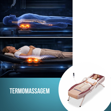 Cama de termomassagem para alívio da coluna.