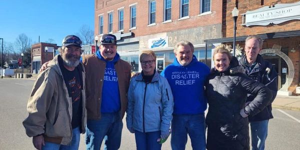 Christmas Dinner Food drive, Dawson Springs KY, a year after the tornado's.