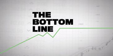 Text 'THE BOTTOM LINE' with a rising green line graph in the background.