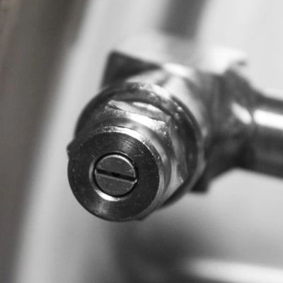 A closeup picture of jet washing equipment