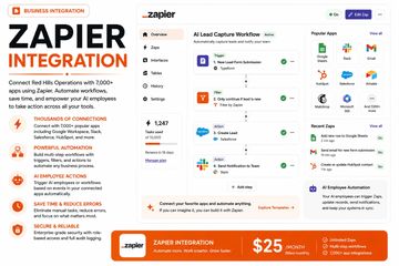 Zapier integration connecting AI employees with thousands of business applications