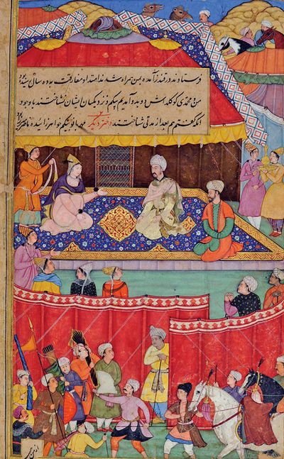 The reunification of Babur & his sister Khanzada Begum.
