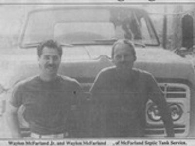 Waylon McFarland Jr. (left) with his father when they first started the company back in the 1980's.