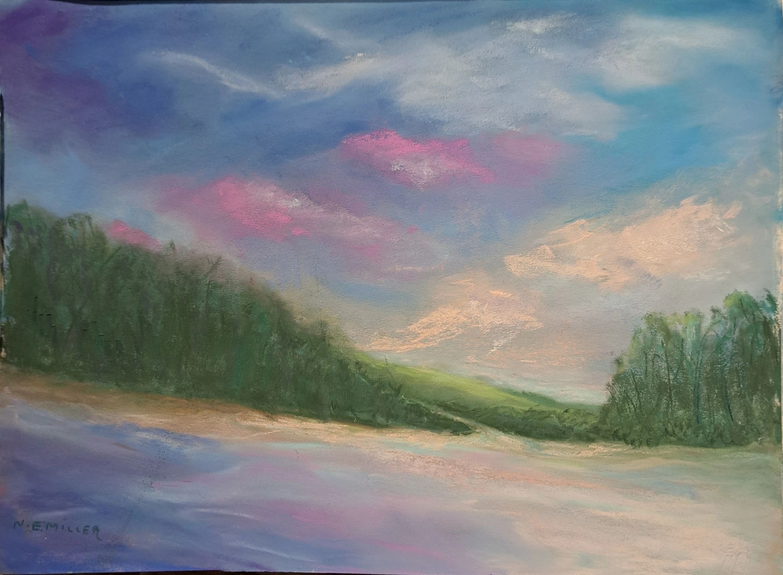 Water scene, sunset, nancyemillerartist,water and sunset