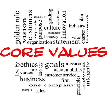 CORE VALUES are guiding PRINCIPLES