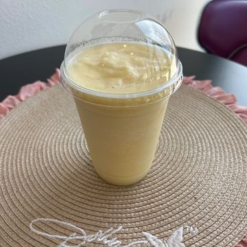 Pineapple, Pineapple Juice, Coconut water, and Vanilla Whey Protein.