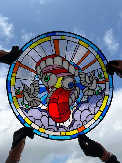 Stained glass Caine from The Amazing Digital Circus