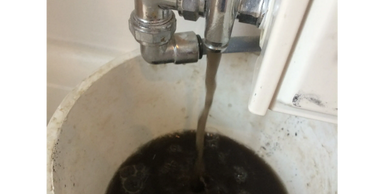 Dirty heating water