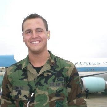 Chase Skylar DeMayo in U.S. Air Force uniform while stationed at Langley Air Force Base