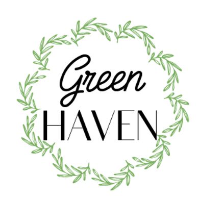 Green Haven logo surrounded by green plants.