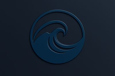 Tidal Wave Dave Productions blue wave logo representing Colorado luxury wedding DJ and MC services.