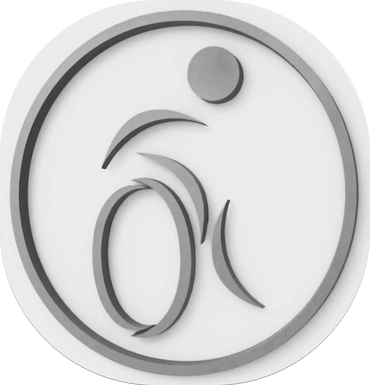 Purple wheelchair accessibility symbol with circular frame.