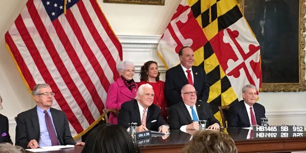 The 2018 legislative session, Governor Hogan signed two of our bills.