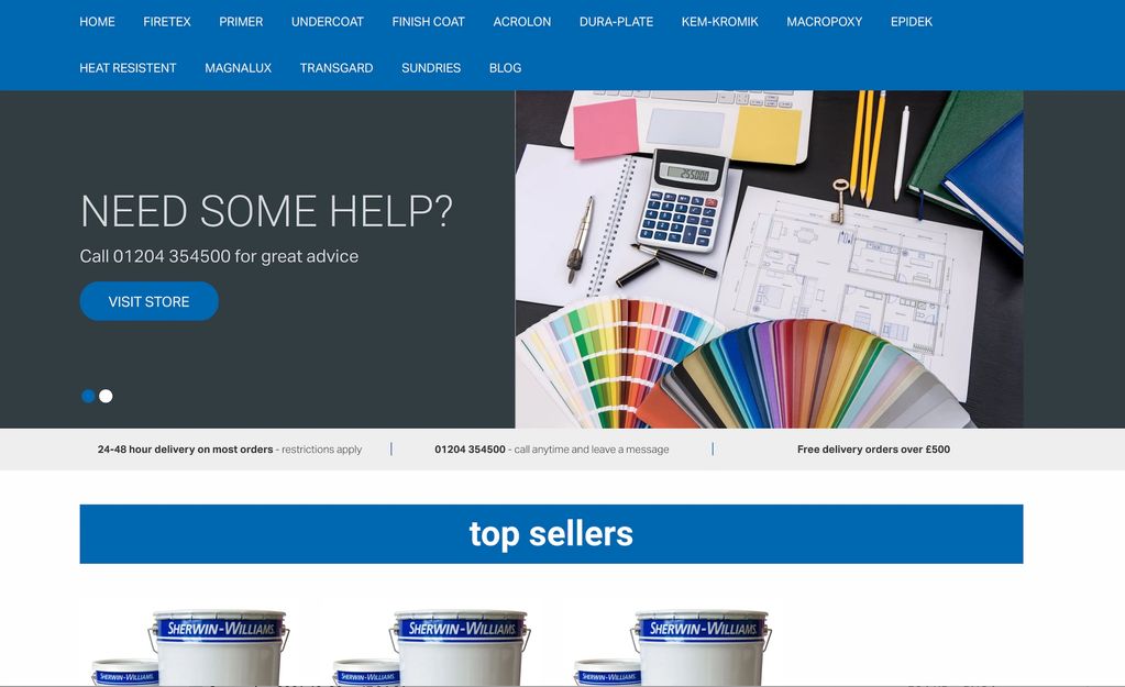 SWPaintsDirect Home Page
