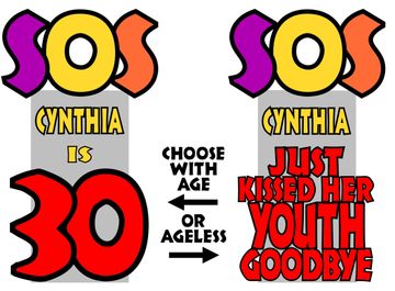 SOS lawn card for a 30th birthday