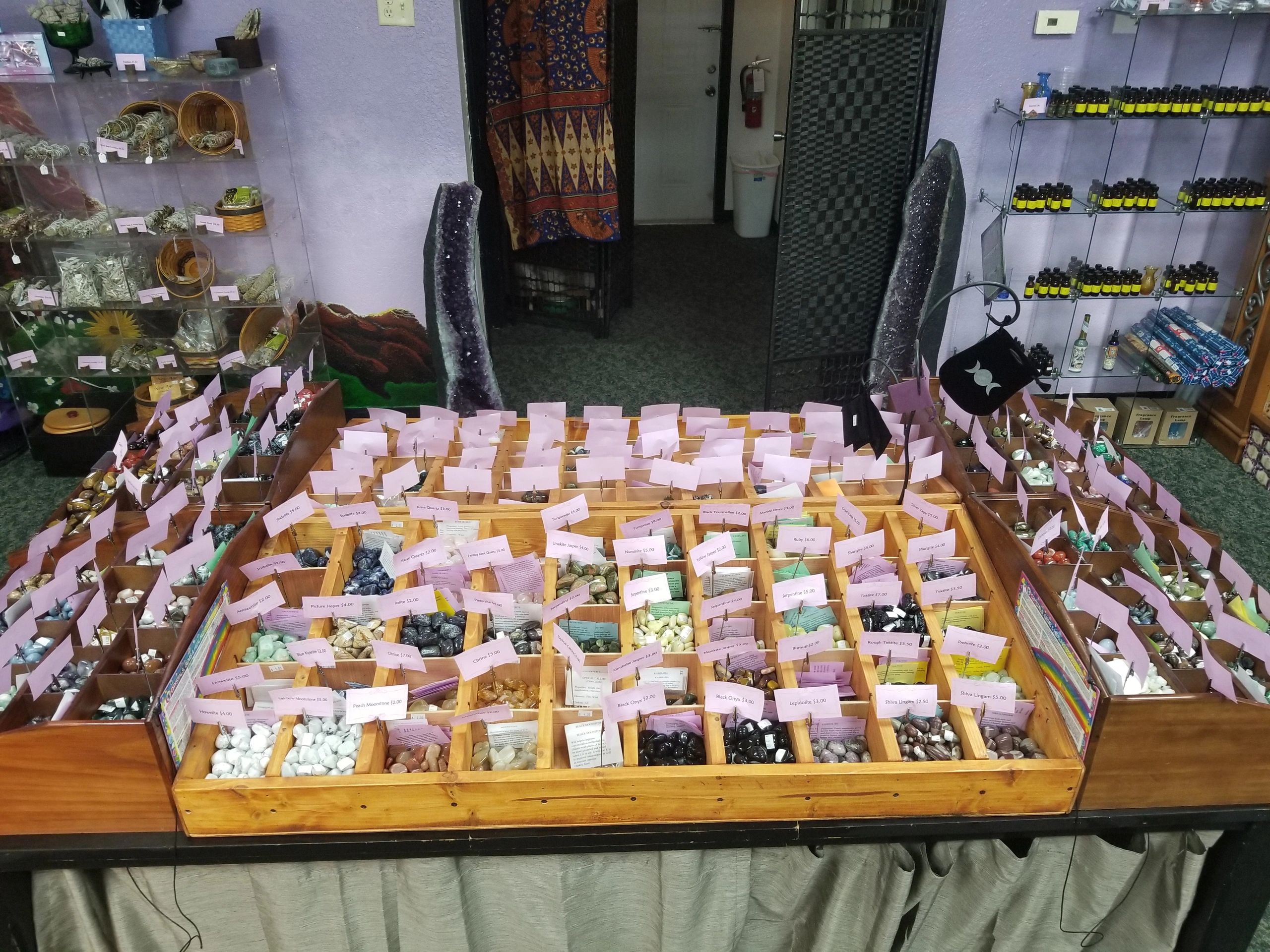 Enchanted Triple Moon Crystals for Sale, Reading Tarot Cards