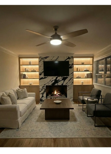 Dramatic Fireplace Night Option