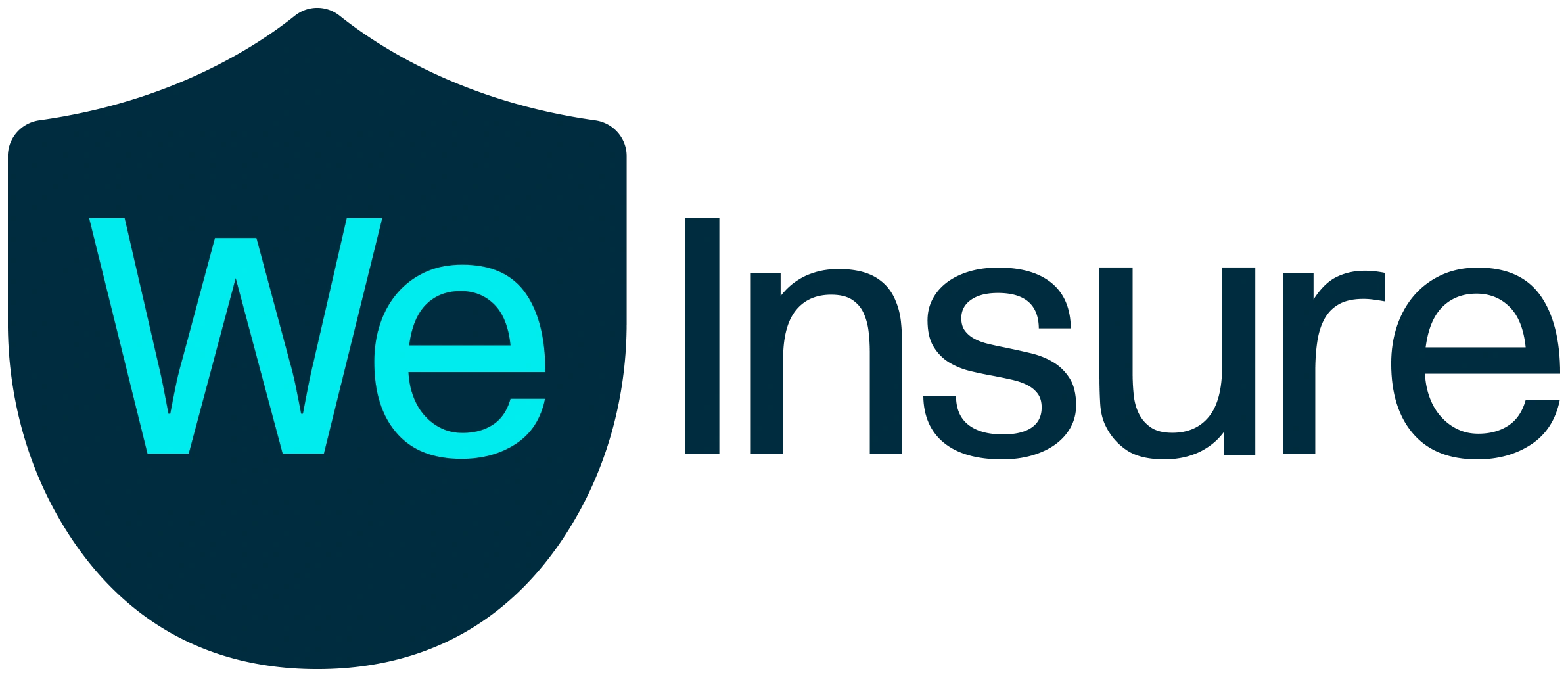 teal "We" in blue shield followed by insure