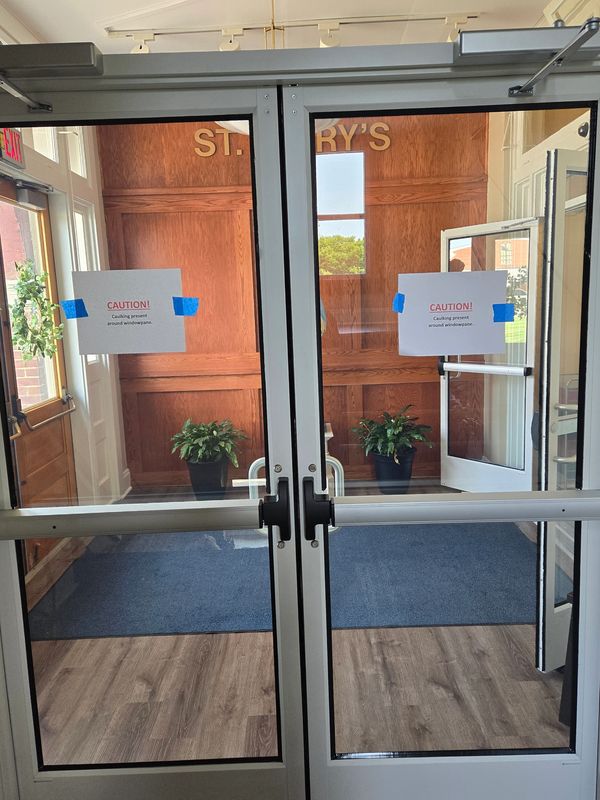 Window tinting services providing added  safety for churches and loved ones using 3M Security Film.